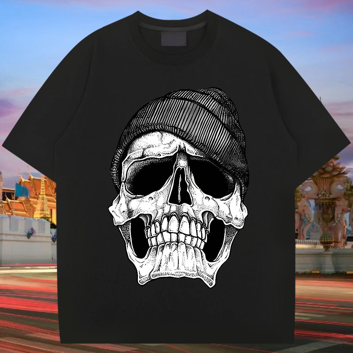 High Quality T Shirt For Man 230g Pure Cotton monster Hip Hop Anime Short Sleeve Soft Couples T Shirts 2024 New Clothes