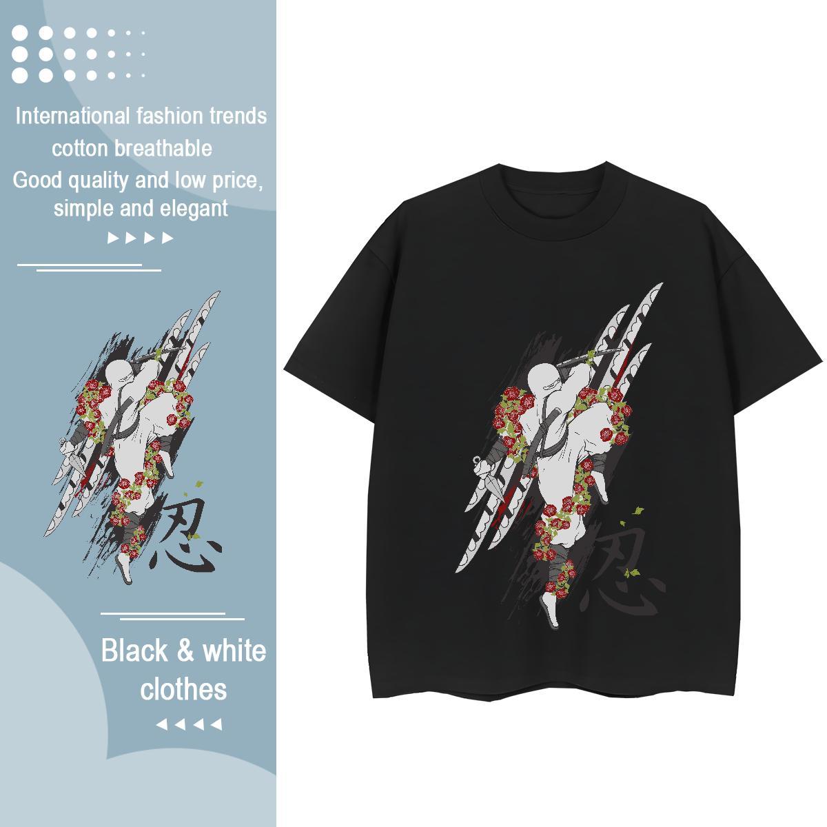 Designer Women Tshirts 230g Cotton painting Casual T-Shirts for Women Breathable Soft Skull Wear