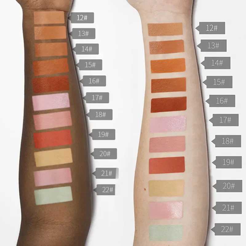 Face Contour Concealer Liquid Waterproof Full Coverage Foundation Corrector Palette Base Professional Makeup For Dark Skin XJ250618