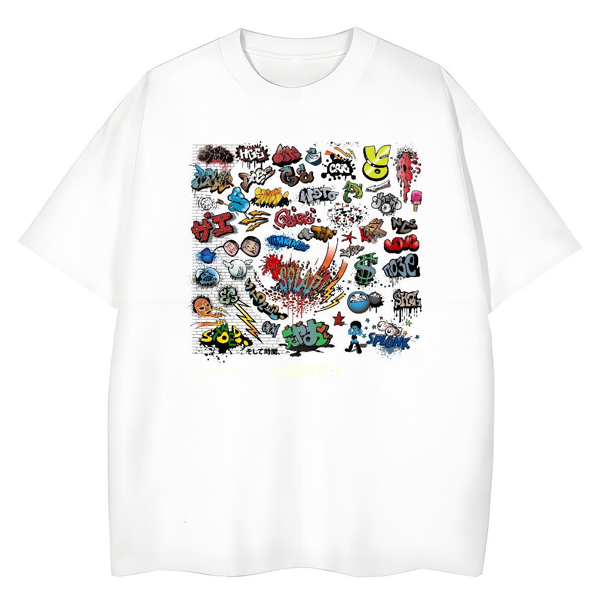 Brand Tshirt for Man Woman 230g Cotton icon Sports Casual T-Shirts Crew Neck Breathable Plus Size Cartoon Top Shirts