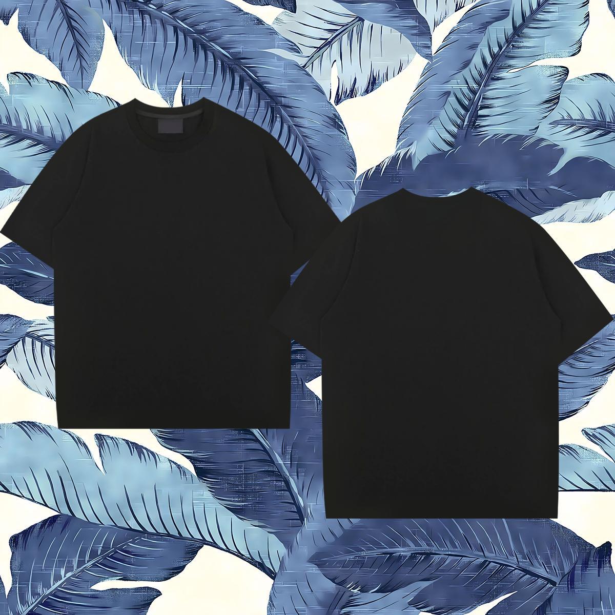 High Quality Mens T Shirts 230g Cotton letter Casual Beach Customized Print Short Sleeve O-Neck Men Tees Fashion Casual Polos