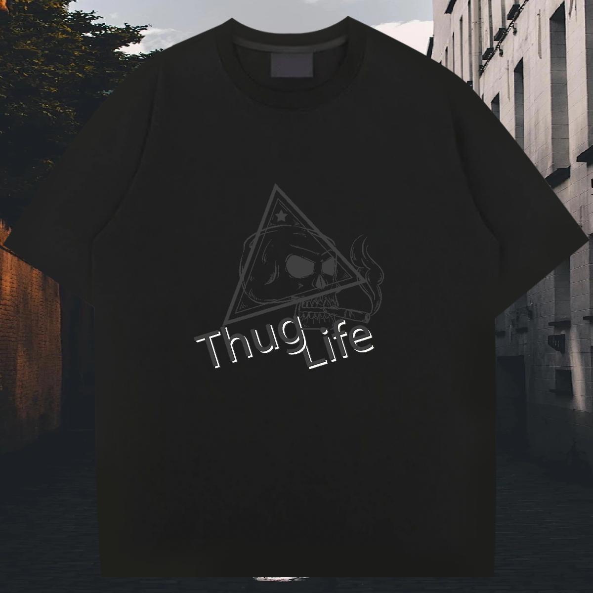 Loose Fit T-Shirts for Men 100% Cotton 230g skull Sports Casual Custom Print Oversized O-Neck Short Sleeve Men Clothes T-Shirt New Tees Shirts