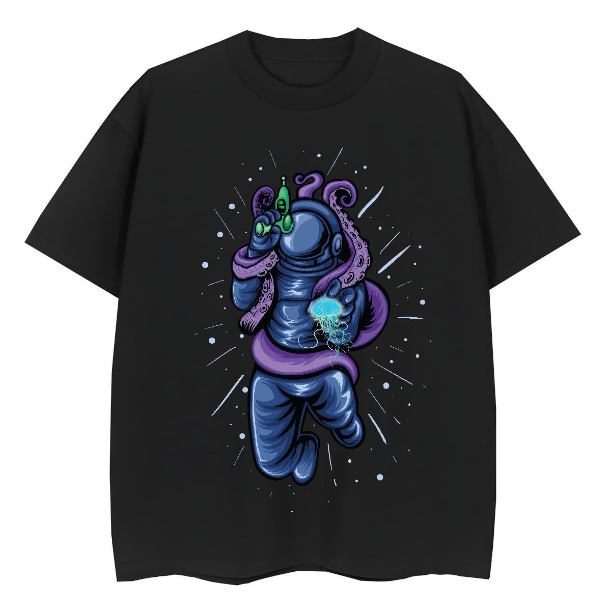 Brand Women Tees 100% Cotton 230g space Sports Street Wear T Shirt For Woman Crew Neck DIY Logo Top Shirts