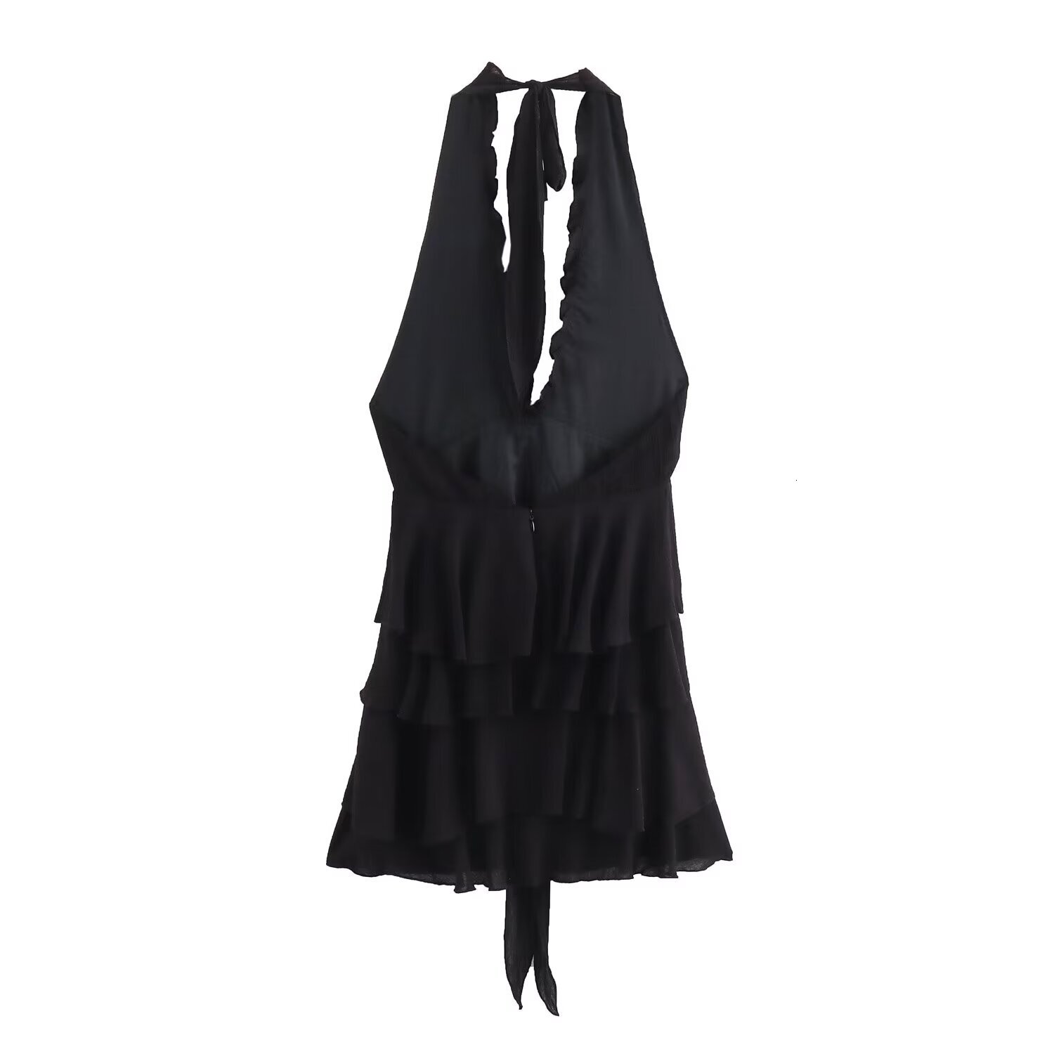 Womens Summer Backless Slim Fit Halter Neck Dress