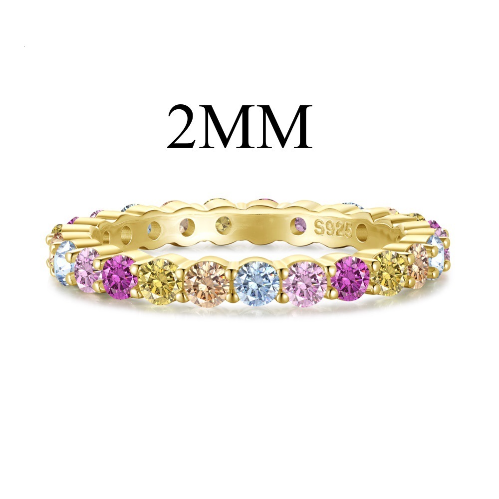 Japanese and Korean Light S Pure Sier Women's High end Colored Zircon Inlaid tail Series Temperament Closed Ring