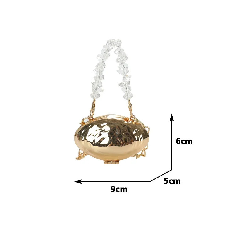 Mini Lipstick Bag Decorate Womens Shoulder Chain Crossbody Handbag and Purse Fashion Shell Bags Female Clutch 240824Z