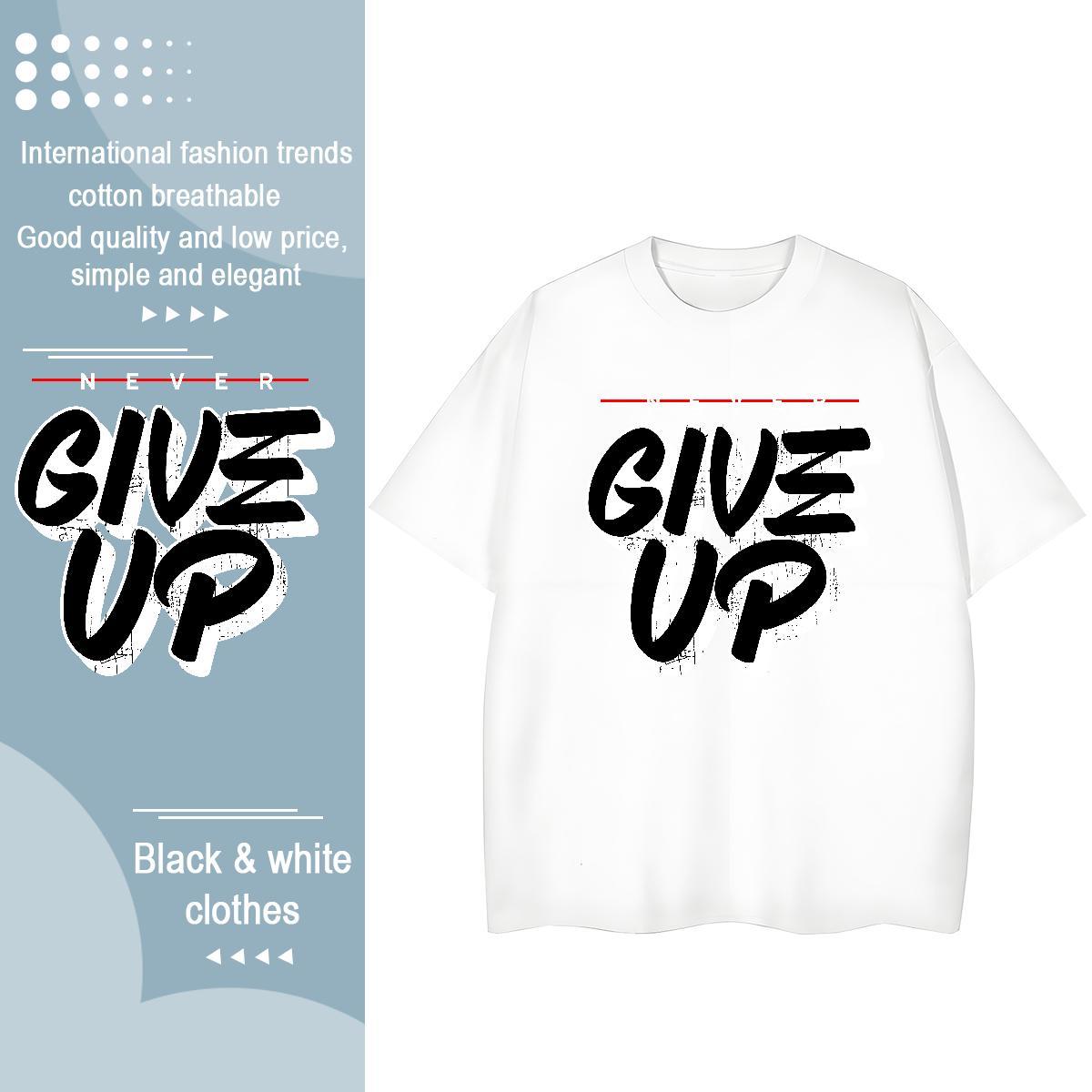 Popular Unisex Tshirts 230g 100% Cotton letter Summer Casual Women T Shirts Short Sleeve O-Neck Anime Top Shirts