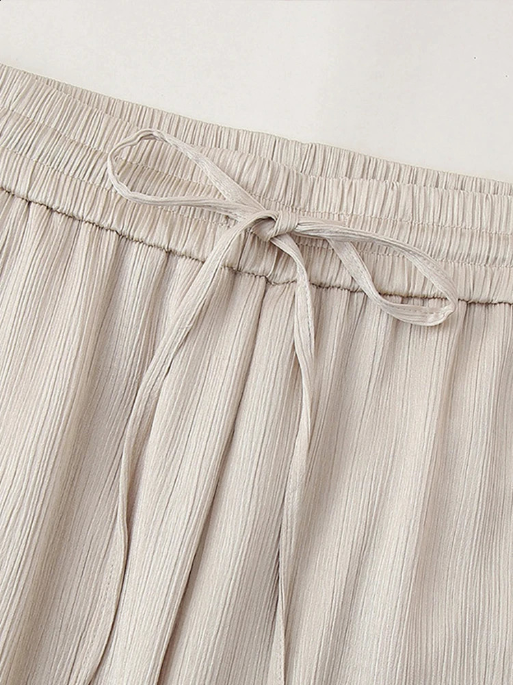 Casual Blazer Coat Pants Set Women Loose Lapel Long Sleeve Double Breasted Top Wide Leg Trousers Elegant Lady Office Outfit 240826