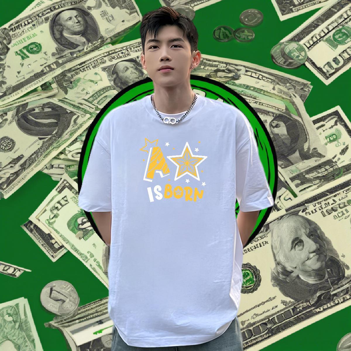 Soft Men T Shirts 230g Pure Cotton letter Sport DIY Anime Short Sleeve O-Neck Men Tops Tees Wholesale Clothes