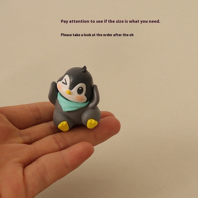 Creative Mini Penguin Ornament for Office and Household Scenes