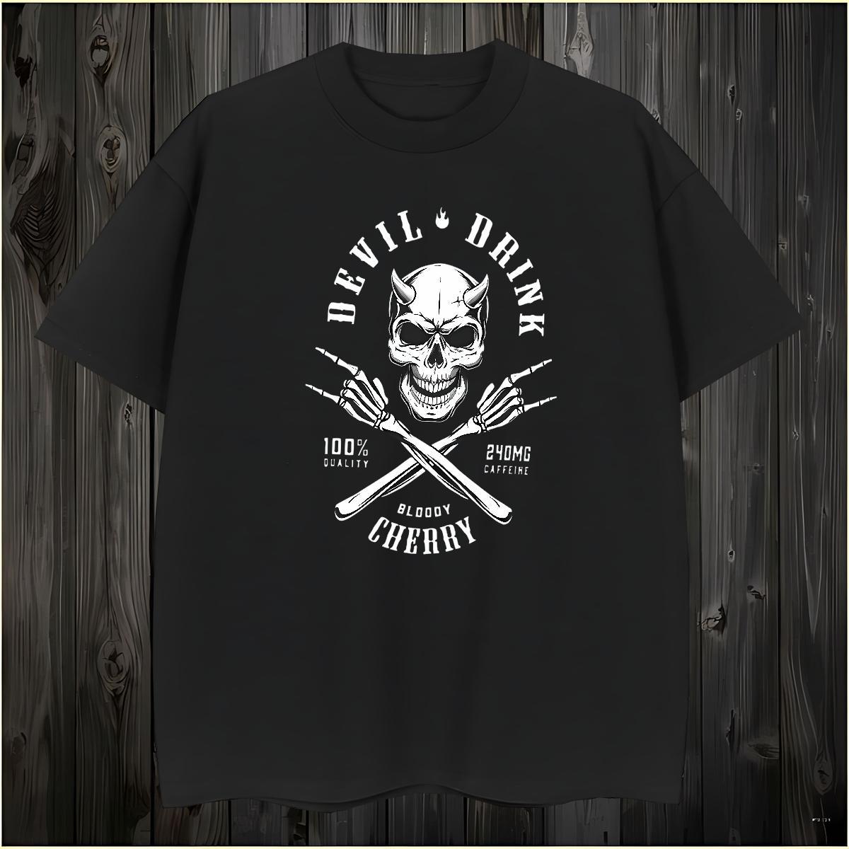 TOP Quality T-Shirts 230g Pure Cotton halloween Outdoor Plus Size Custom Crew Neck Breathable Men Tops Tees Fashion New Top Tees