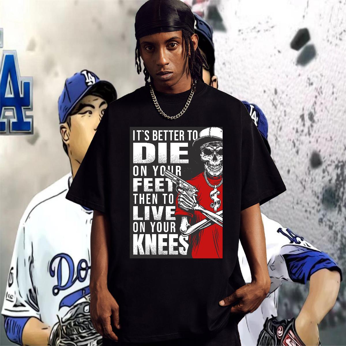 Free Shipping T-Shirts for Men 230g Cotton skull Sport Custom Anime Short Sleeve Soft Mens Tshirts Fashion Casual Top Tees