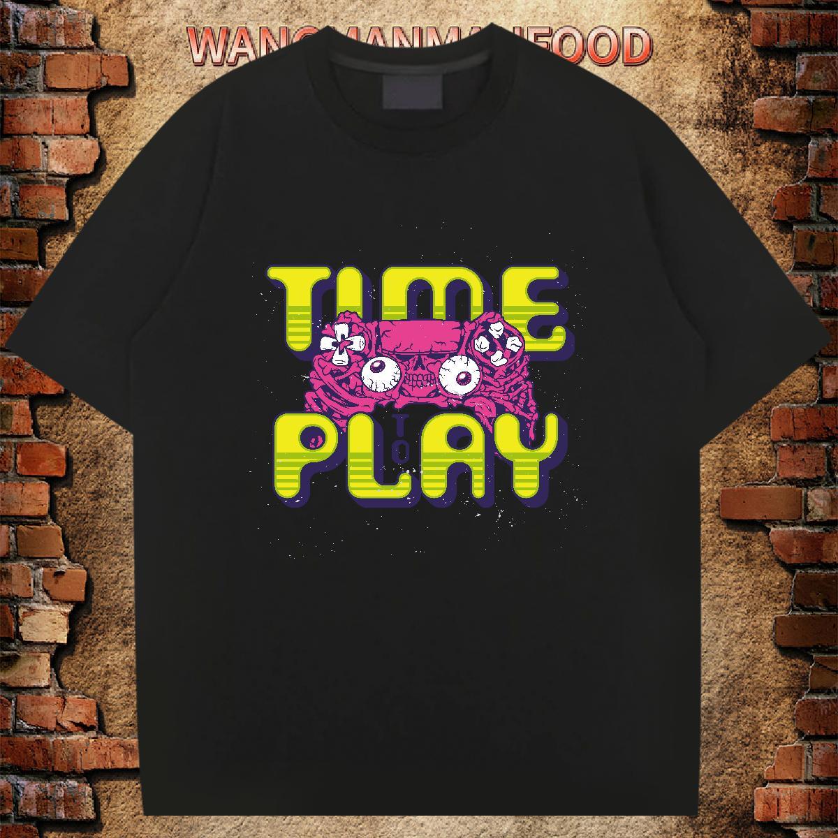 TOP Quality Mens T Shirts 230g Cotton skull Hip Hop Custom Printed Breathable Soft Tshirts Fashion Tees