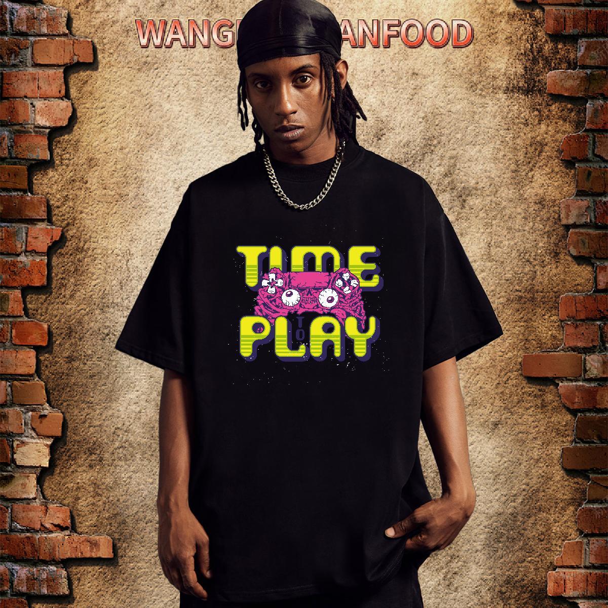TOP Quality Mens T Shirts 230g Cotton skull Hip Hop Custom Printed Breathable Soft Tshirts Fashion Tees