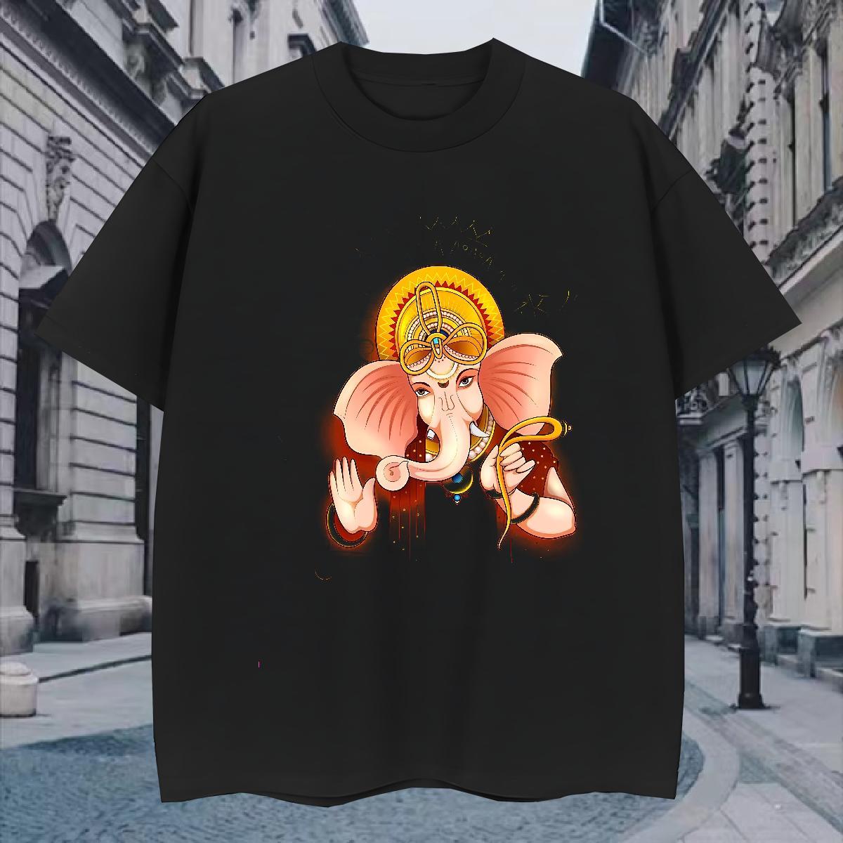 Loose Fit T-Shirts 230g 100% Cotton elephant Street Custom Big Size O-Neck Short Sleeve Men Clothes T-Shirt Factory Direct Tee Shirt