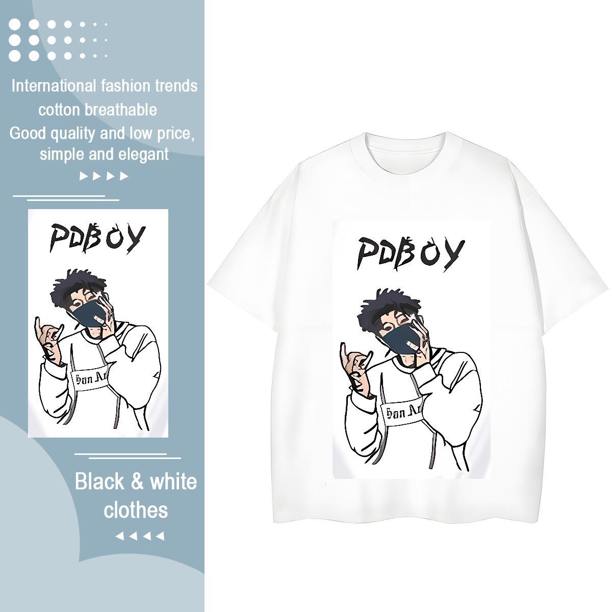 Comfortable Women Tshirts 230g Pure Cotton painting Sports Casual T-Shirts for Women O-Neck Short Sleeve Custom Cartoon Tee Shirt