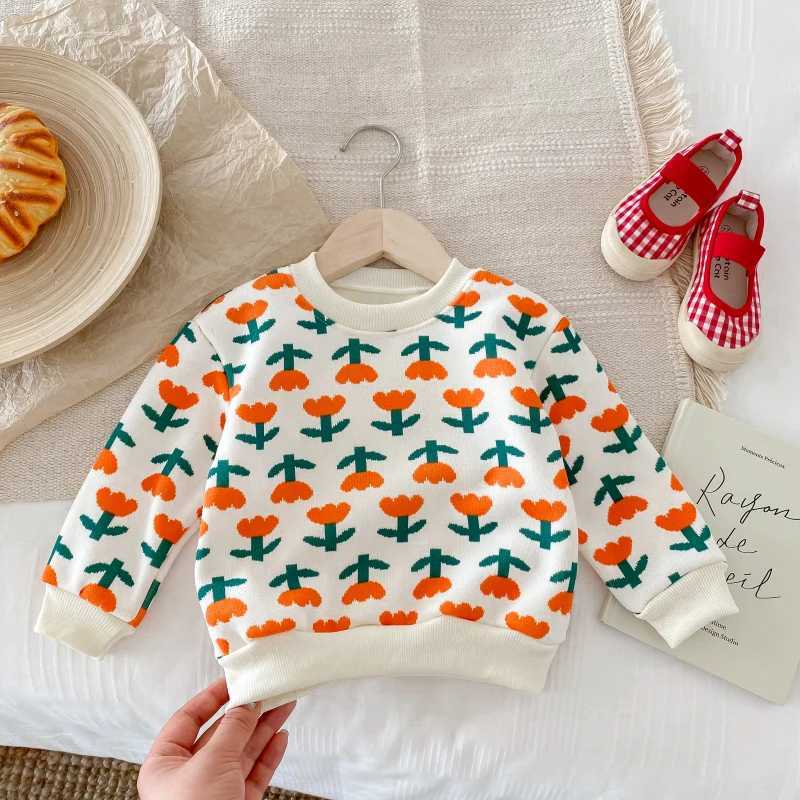 New Childrens Baby Girl Boy Cute Clothes for Winter 2023- Knitted Flowers Thick Warm Sweater for Preschool Children Drawer Top 1-7YW240824