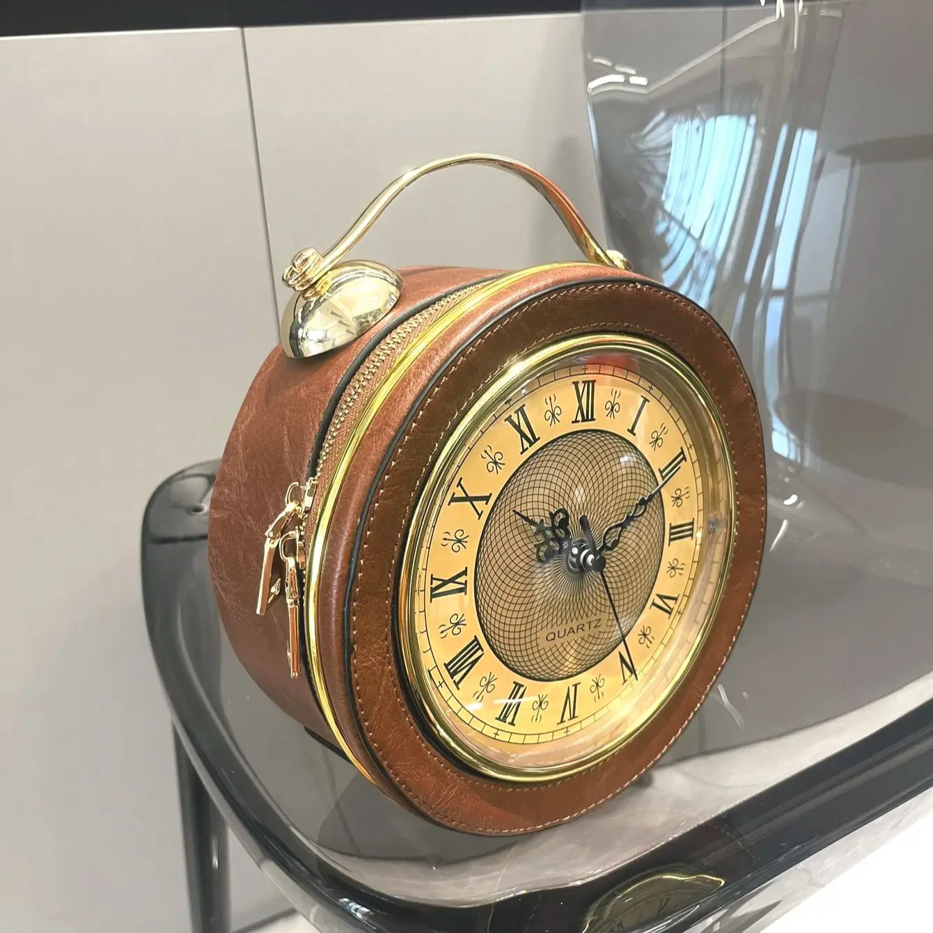 er Purses and Handbags Shoulder Bags clock-shaped funny Womens round Womans bag High quality 240826 324a 4