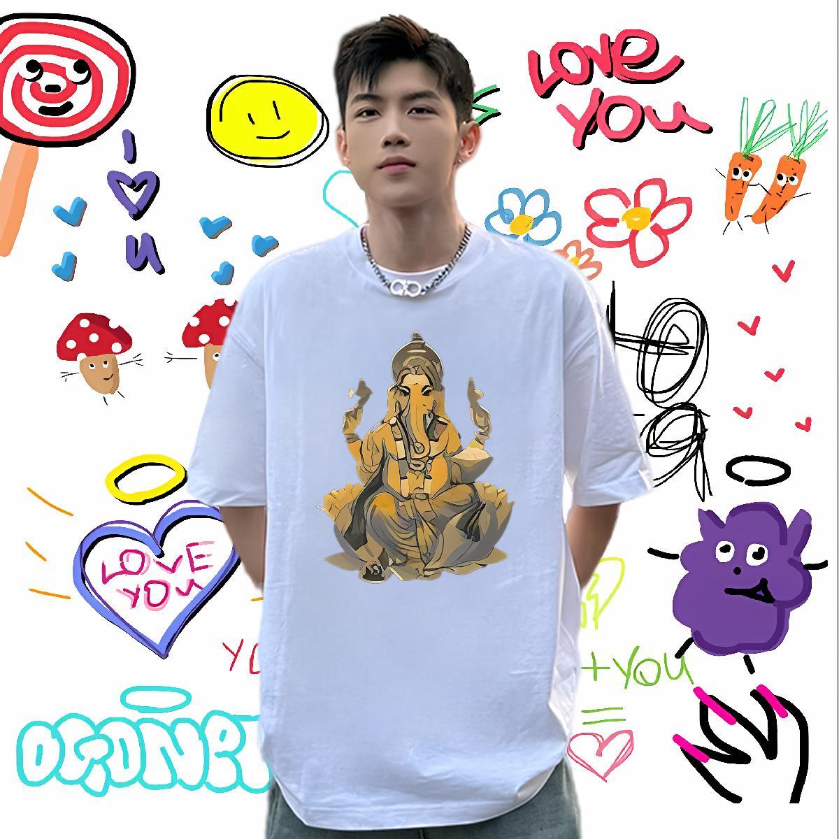 Unisex T-Shirts 230g 100% Cotton religion Outdoor Custom Anime Pure Cotton Tshirt for Man Woman DIY Customized Tees