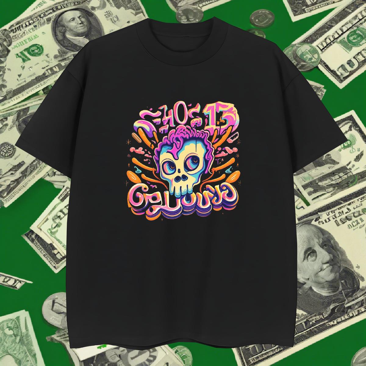 Cool T Shirt For Man 100% Cotton 230g skull High Street Hip Hop DIY Breathable Short Sleeve Men Clothes T-Shirt Customized Tee Shirt