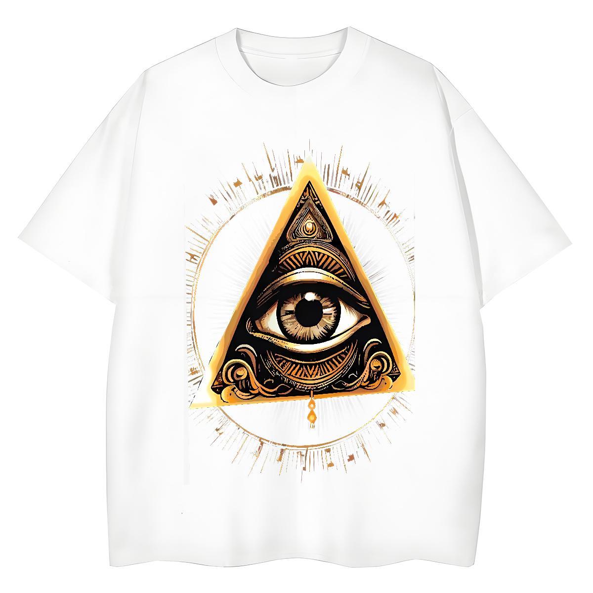 Unisex T shirt 100% Cotton 230g eye of the devil Spring Summer Custom Anime Breathable Crew Neck Men Tops Tees Designer Wear