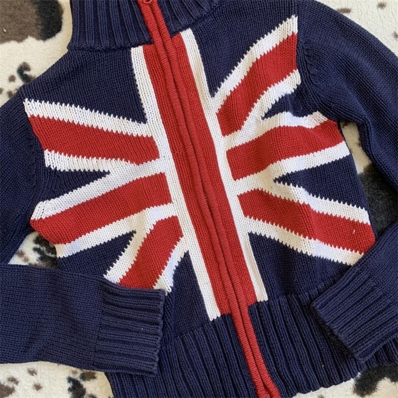 Aesthetic Slim Womens sweater Printing 90s Harajuku clothing Y2K zipper Long-sleeved Knitwear sweater Grunge Vintage Y2k 240824