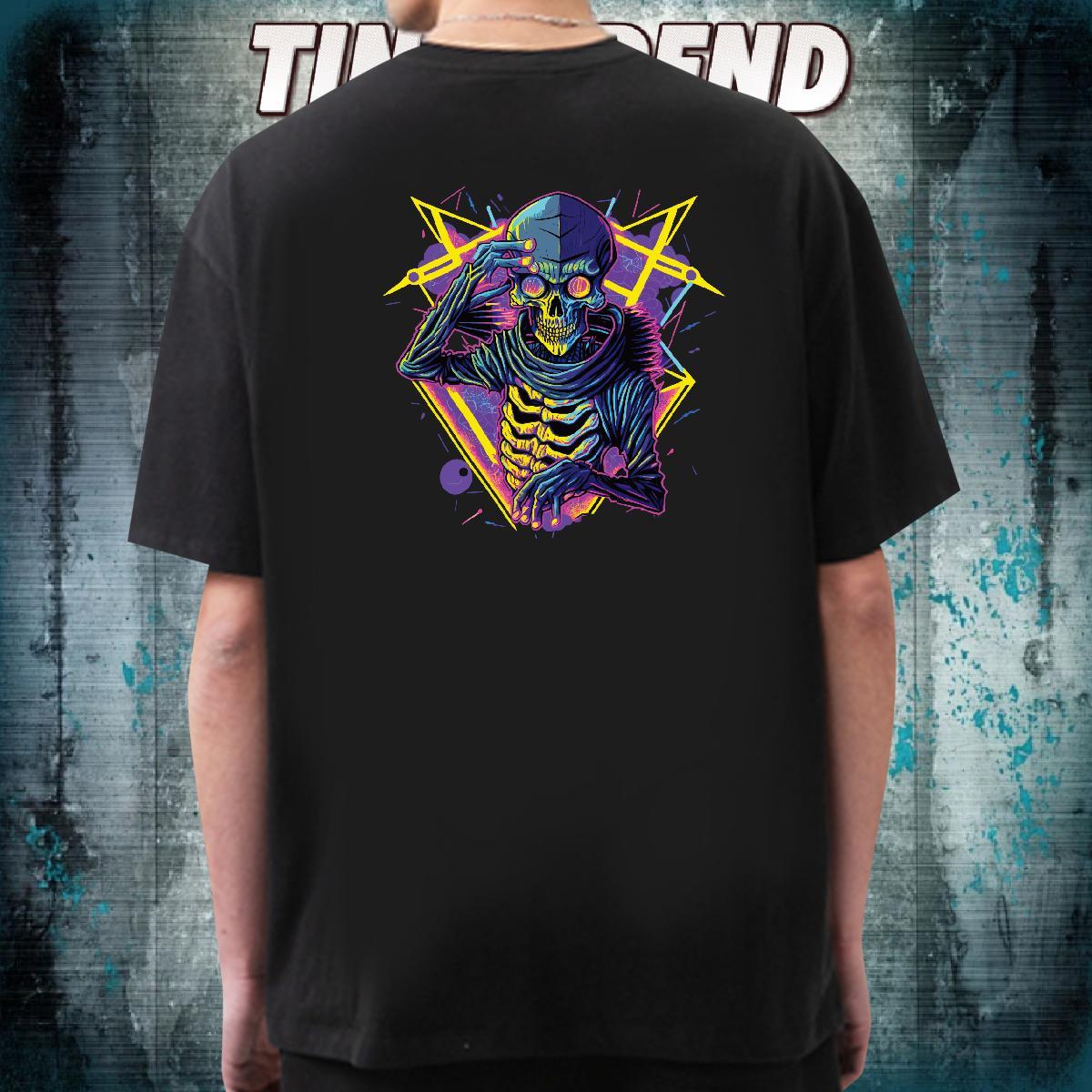 High Quality Man T Shirts 230g 100% Cotton skull Spring Summer White Plus Size O Neck Short Sleeves Men Tees Factory Direct Tee Shirt