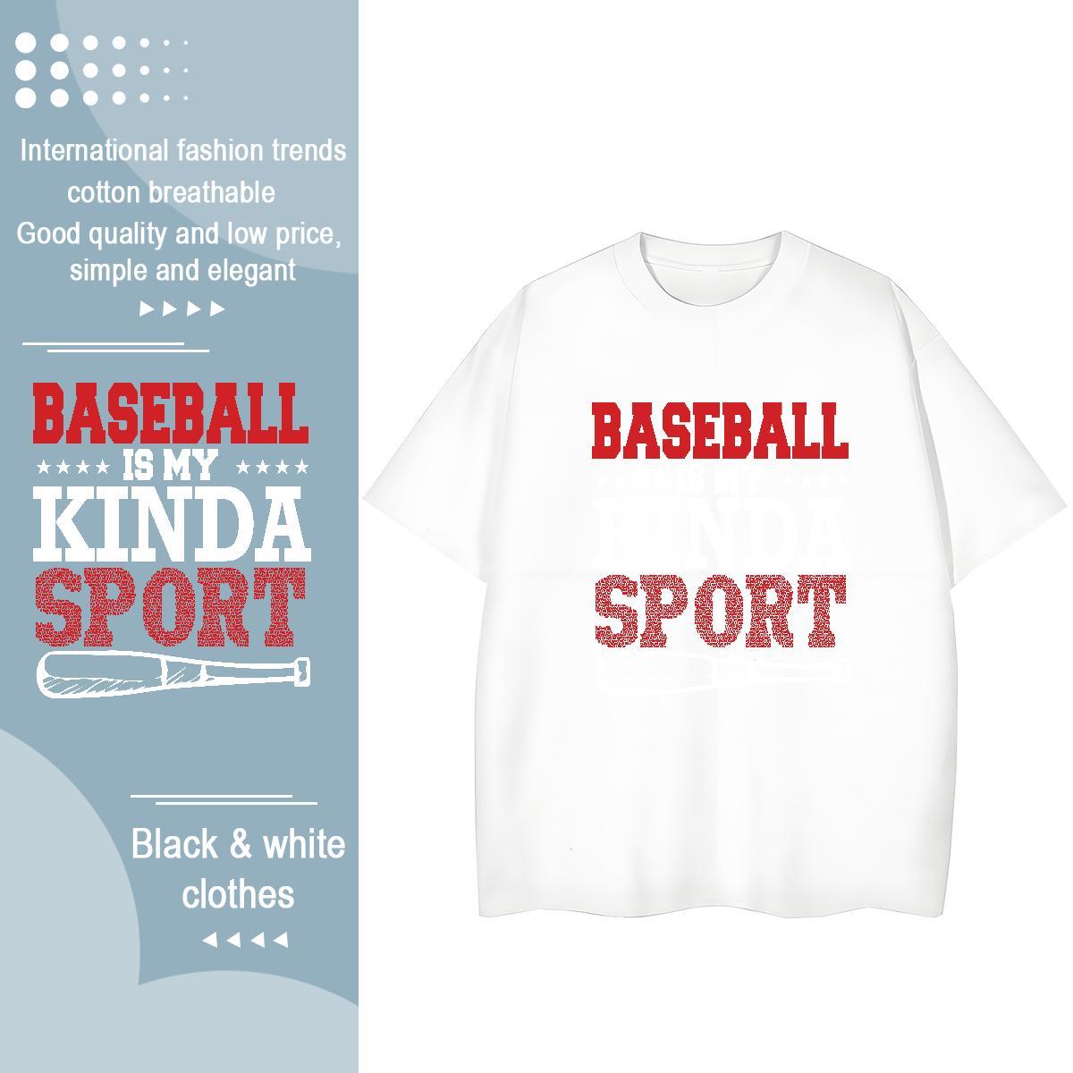 Brand Couples T Shirts 230g Pure Cotton baseball Street Casual T-Shirts for Women Comfortable Plus Size Custom Tops Shirt