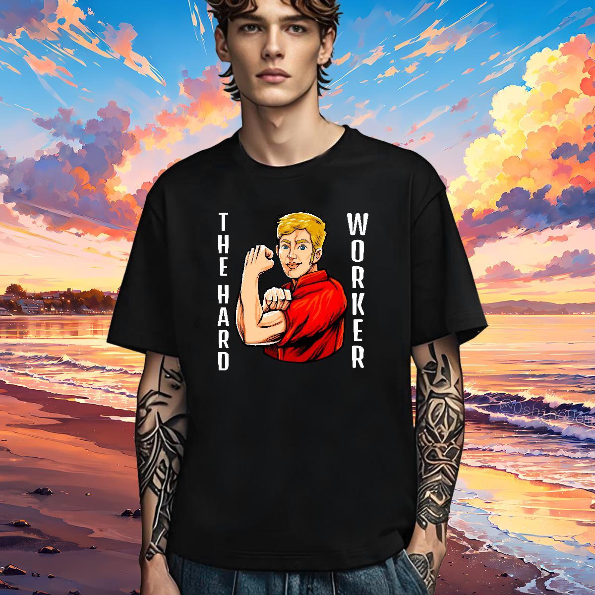 Comfortable T-Shirts for Men 230g Cotton portrait Casual Oversized 4XL Breathable Short Sleeve Men Tees Custom Top Tees