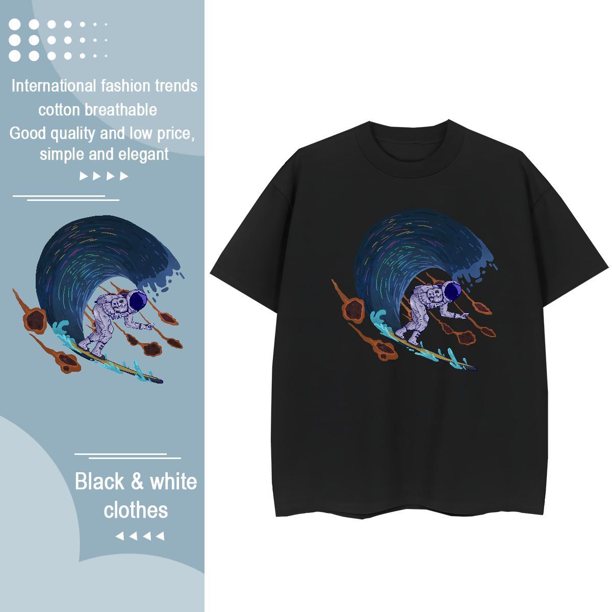 Popular Lady T shirt 100% Cotton 230g universe Sport T-Shirts Breathable Custom Printed Polos