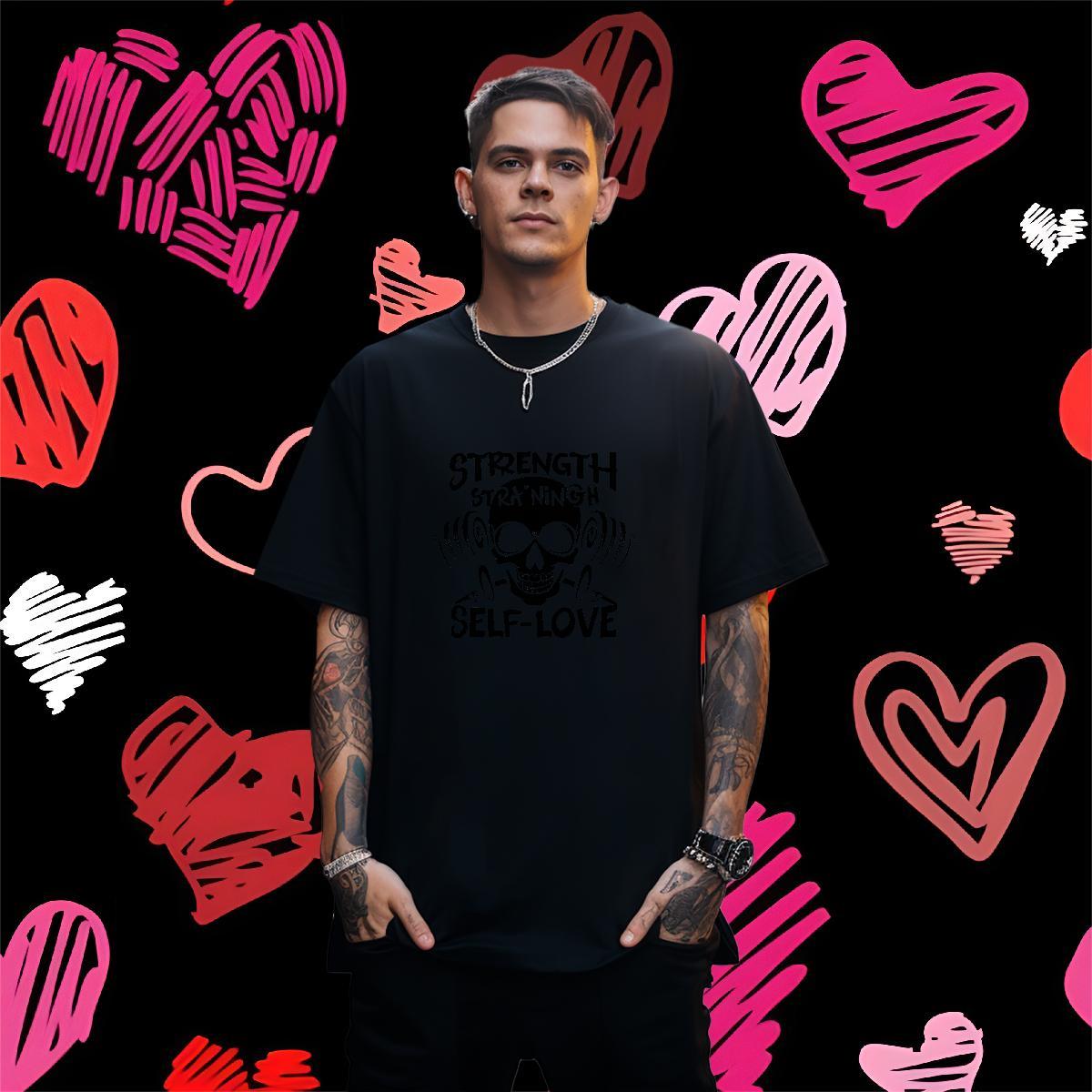 Loose T Shirts Men 230g Pure Cotton skull Outdoor Custom Printed O-Neck Short Sleeve Tshirts Designer Tees