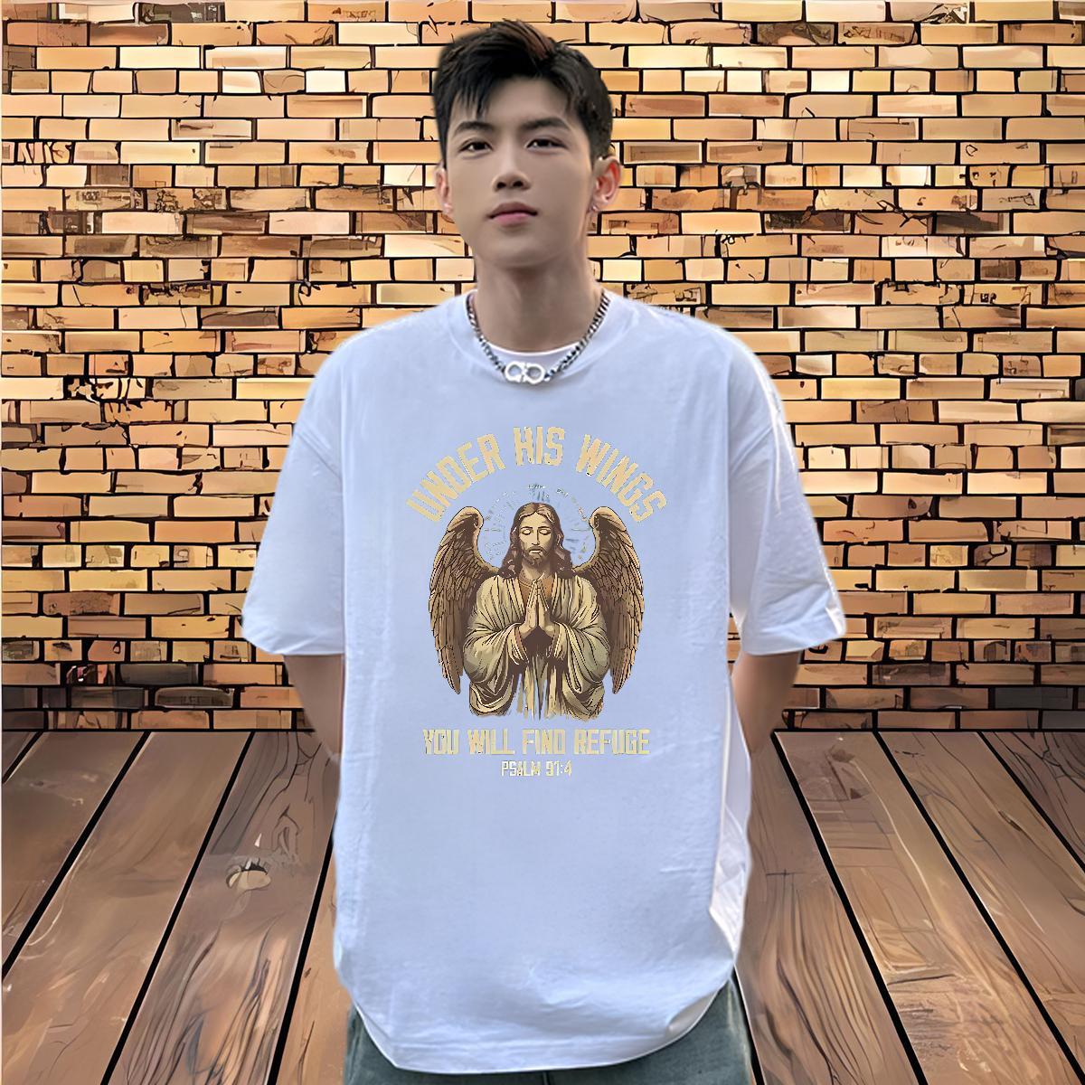 Unisex Man T Shirts 100% Cotton 230g person Casual DIY Anime Short Sleeve O-Neck Couples T Shirts Stylist Tee Shirt