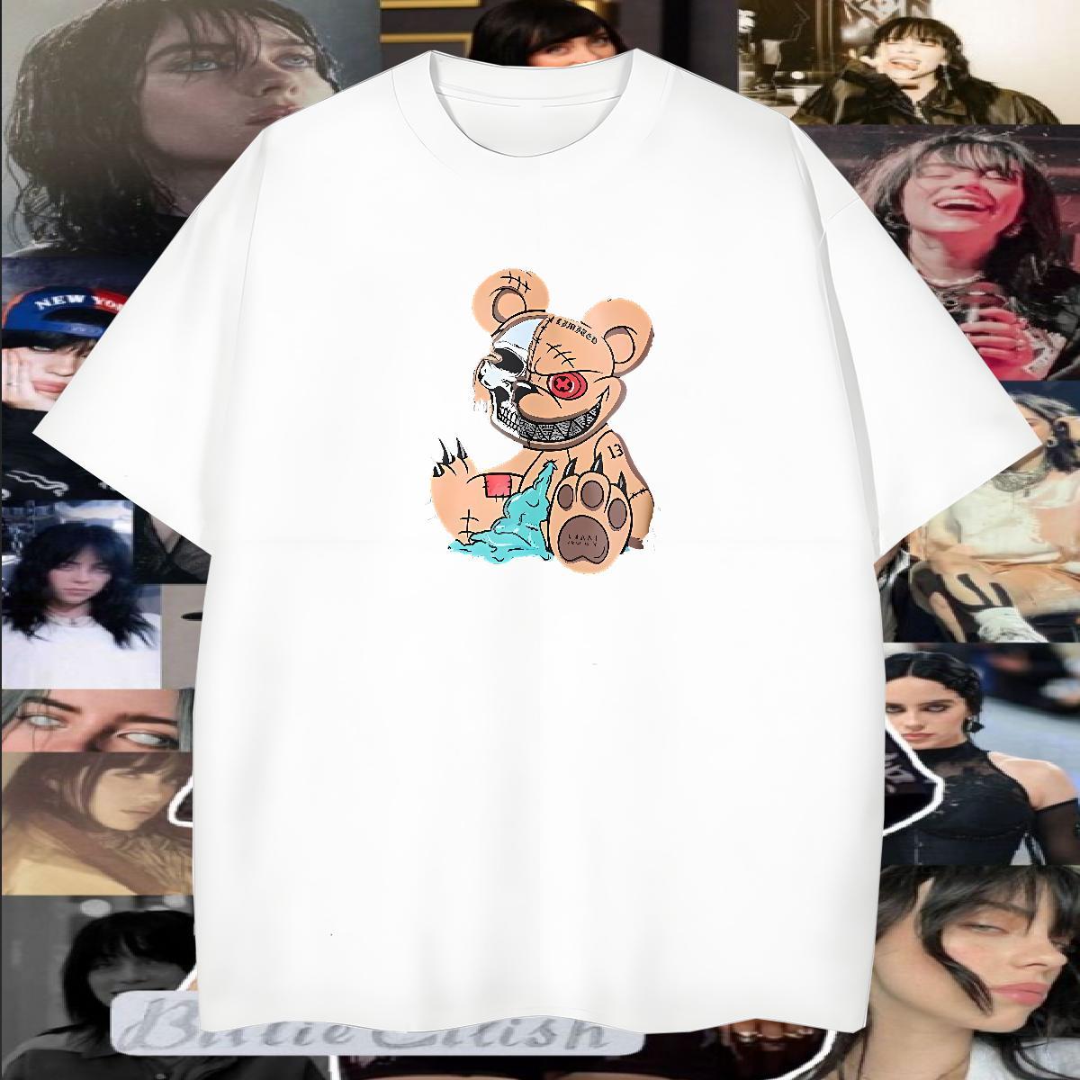 Soft Mens T Shirts 100% Cotton 230g skull Summer Casual Skull Round Neck Short Sleeve Men Tees Brand Tees Shirts