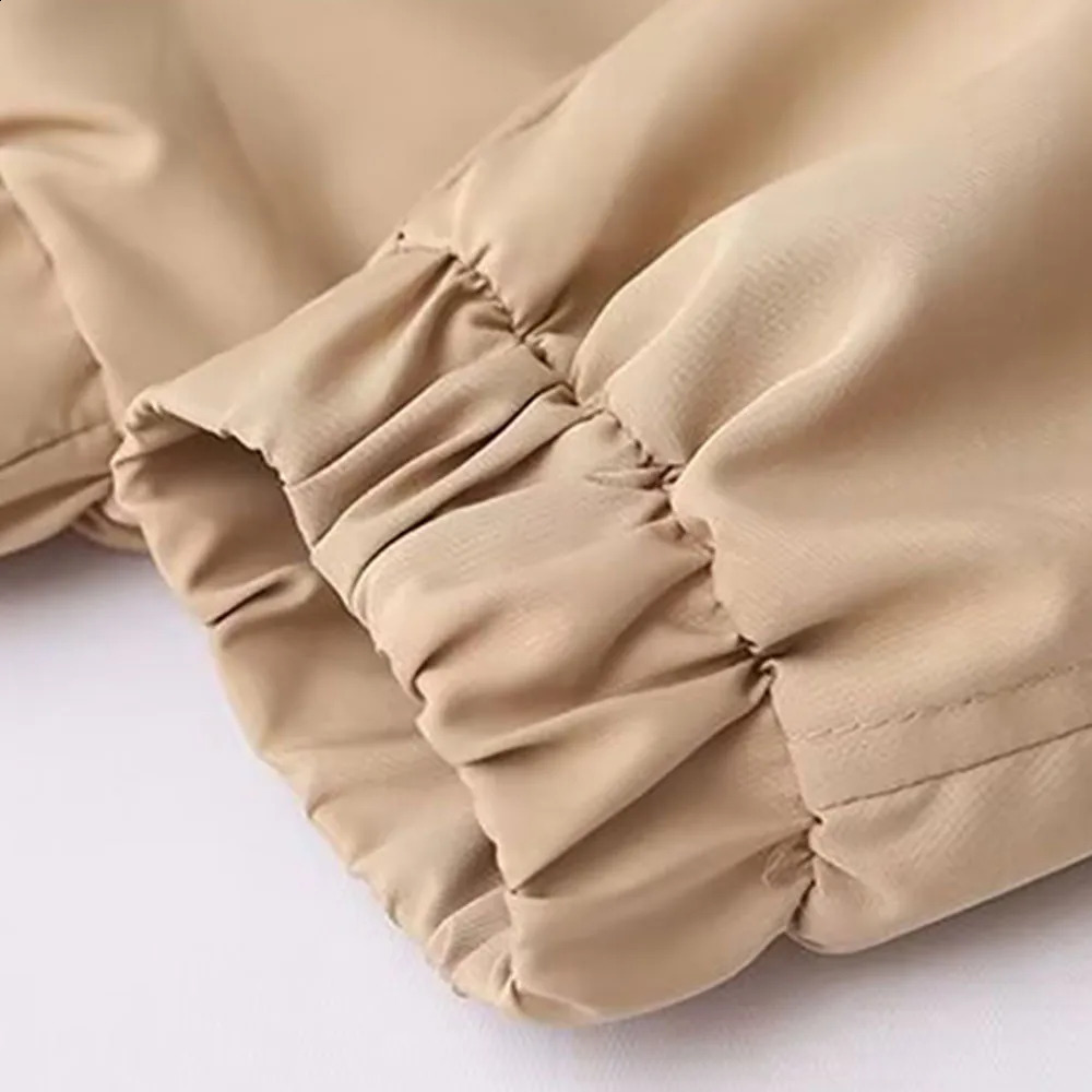 autumn and winter fashionable womens solid turtle neck hooded long sleeved pocket button zipper long sleeved short sleeved jacket 240826