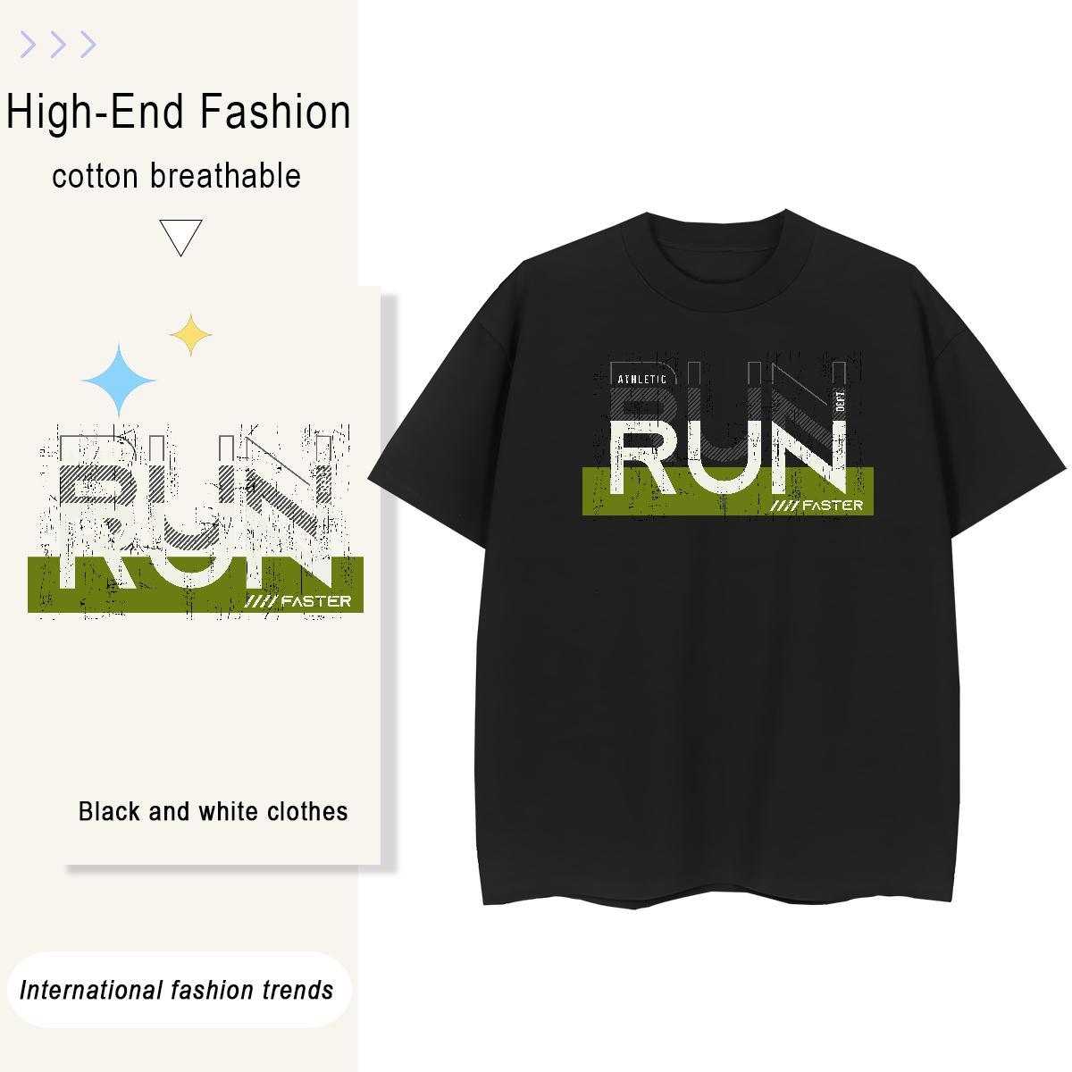 Loose fit Women Tees 100% Cotton 230g letter Sports Street Wear Women T Shirts Crew Neck Breathable Plus Size Custom Clothes