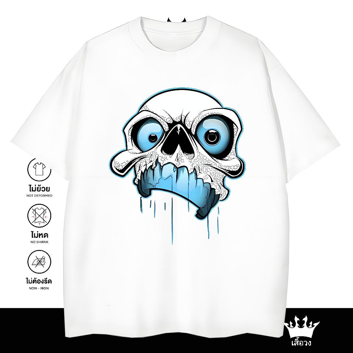 Soft Men T Shirts 230g Pure Cotton monster Casual Beach Cartoon Printing L-4XL O-Neck Short Sleeve Men Tshirts Casual New Tee Shirt