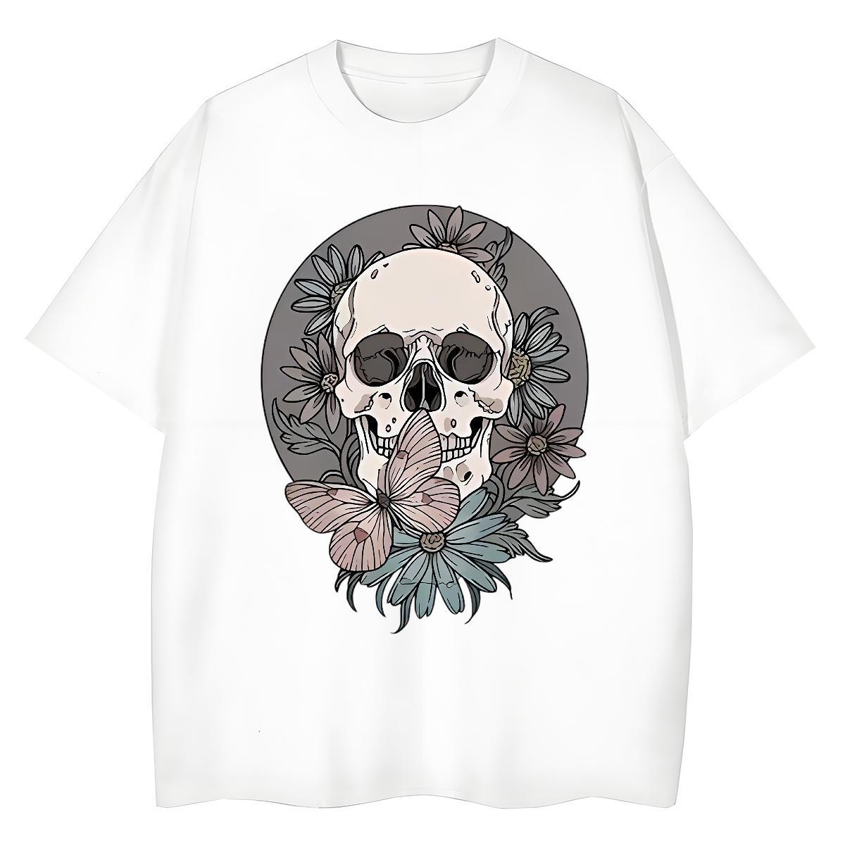 Cool Design T Shirts Men 230g Pure Cotton butterfly Daily Outfit DIY Anime Breathable Short Sleeve Tshirts Designer Fashion Wear