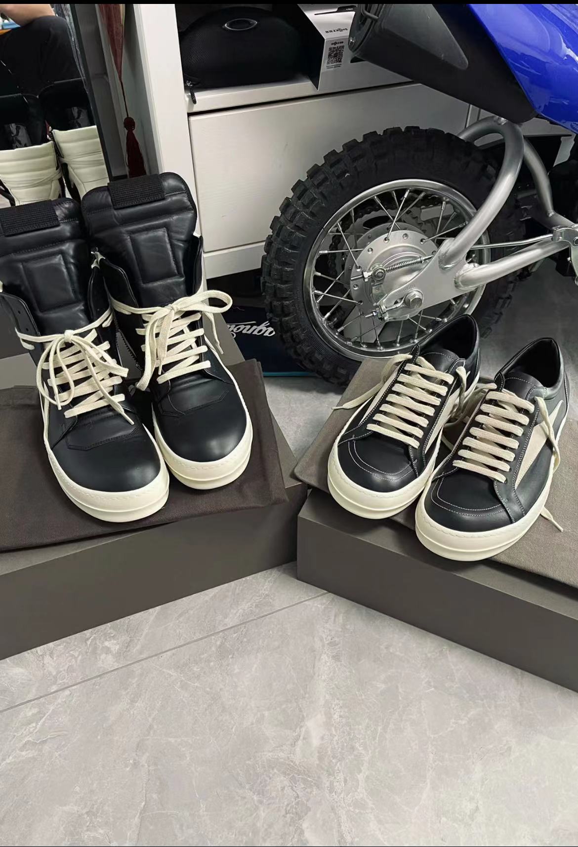 High quality neutral luxury designer boots men and women casual boots with high top leather details black canvas outdoor shoe size 35-47 with box Factory boots