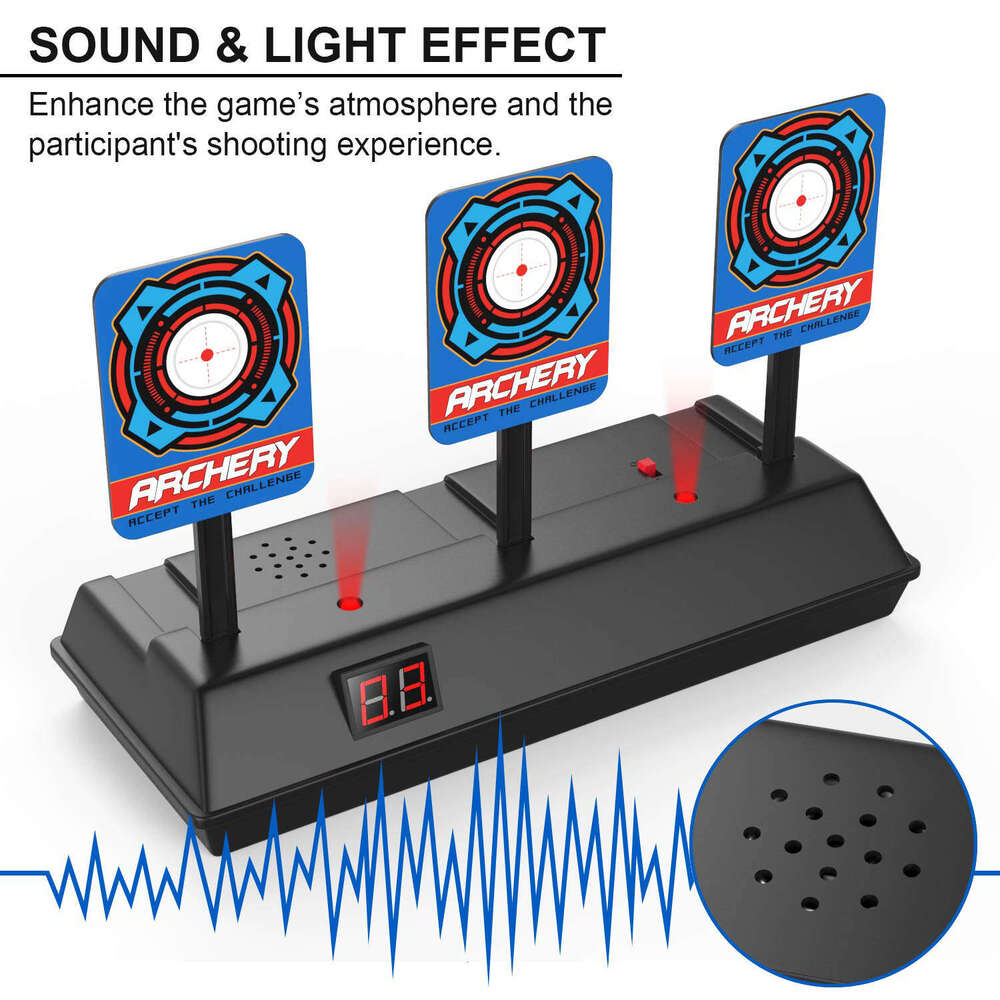 Target For Shooting New Digital Shooting Automatic Reset and Score Simulated Sound Toy Target Suitable for Nernd Paintball Bullet Toy Gun Target
