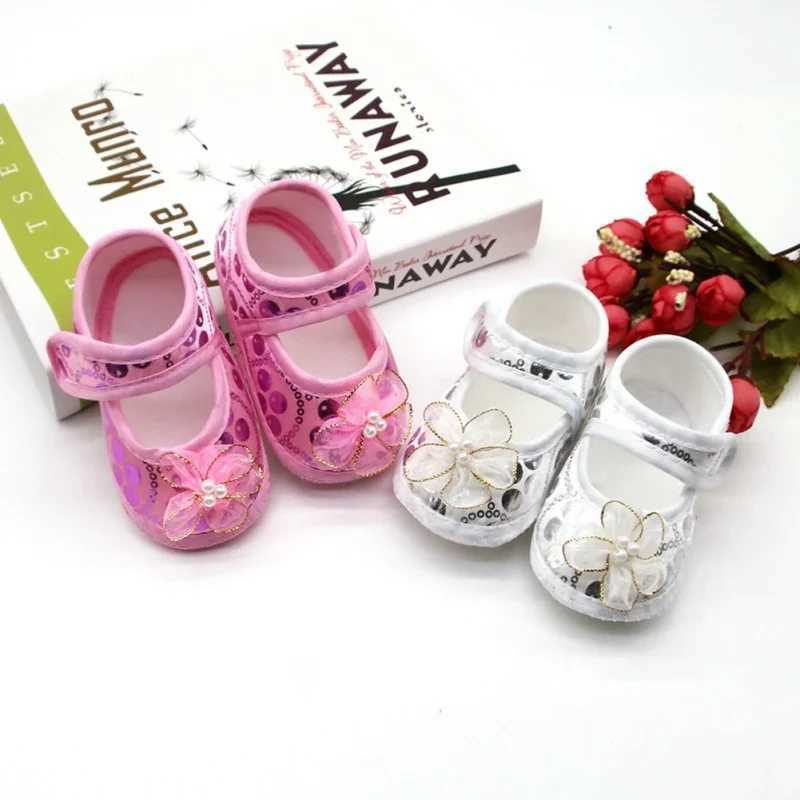 Autumn baby girl first walker light flower printed cotton shoes newborn soft sole casual childrens shoes 0-18M M240827