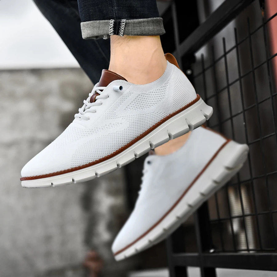 mens sports shoes lightweight breathable casual flat shoes outdoor fashion comfortable dress shoes anti slip sports walking shoes 240827
