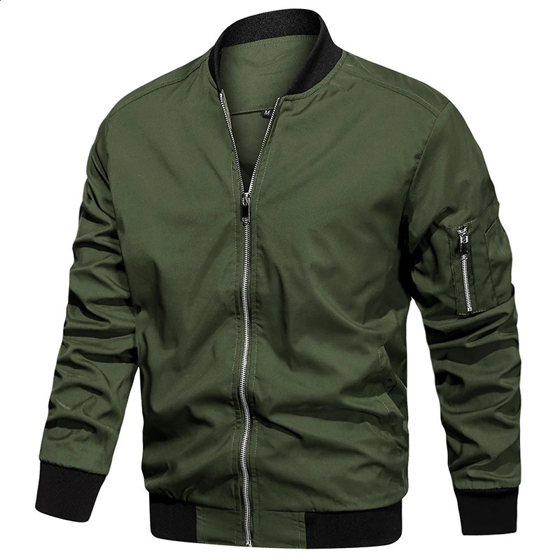 Mens Autumn Lightweight Bomber Jacket Casual Spring Flight University Work Baseball US Size 240827