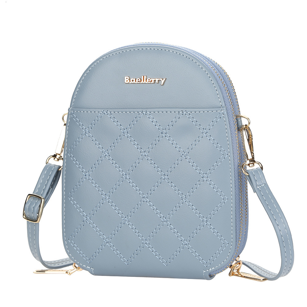 Ladies' Large Capacity Crossbody Bag with Double Zipper and Embroidery