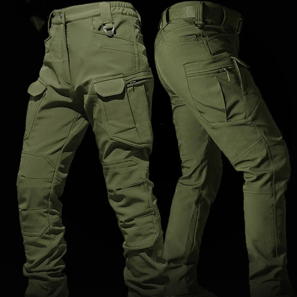 Windproof Waterproof Biker Suit Men Tactical Jacket Pants Sets Winter Shark Skin Soft Shell Uniform Warm Fleece Coats 240814