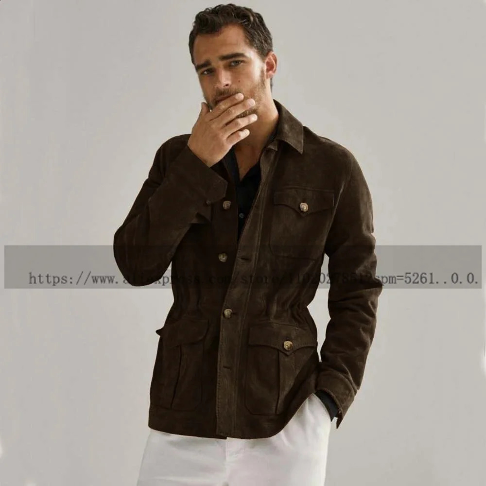Racing Jackets for Men Slim Fit Suede Customized Single-breasted Winter Mens Jackets Y2k Parkas Male Coat Man Clothing Bomber 240826