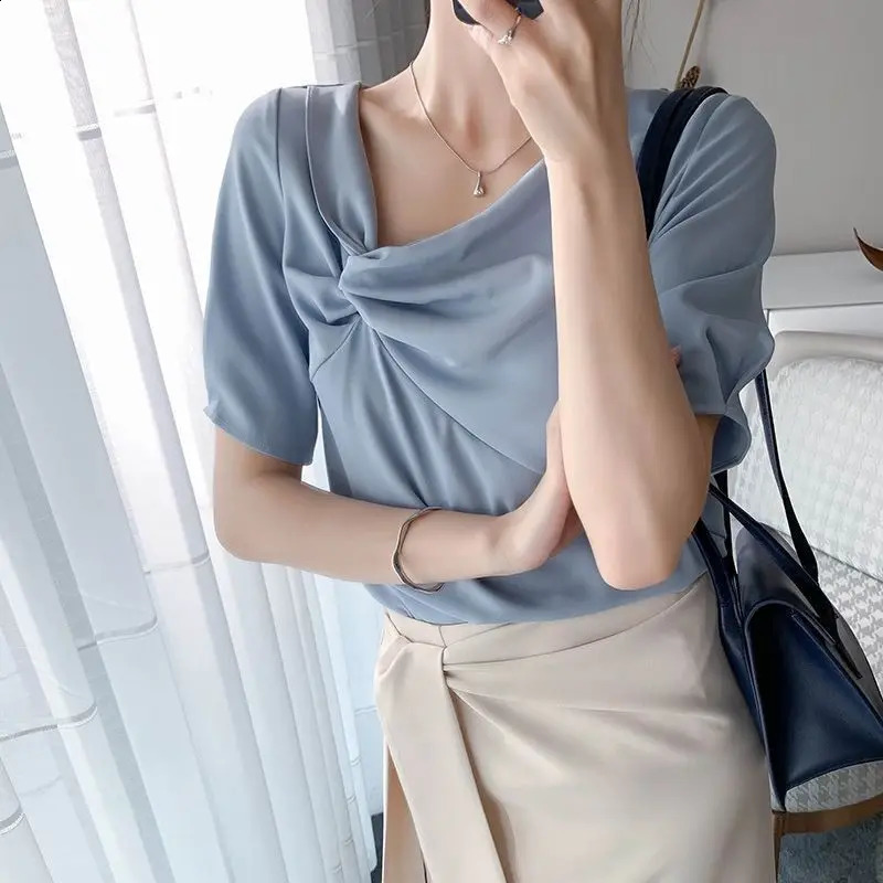 comfortable short sleeved floral womens clothing temperature fully matched top summer elegant Tshirt 240827