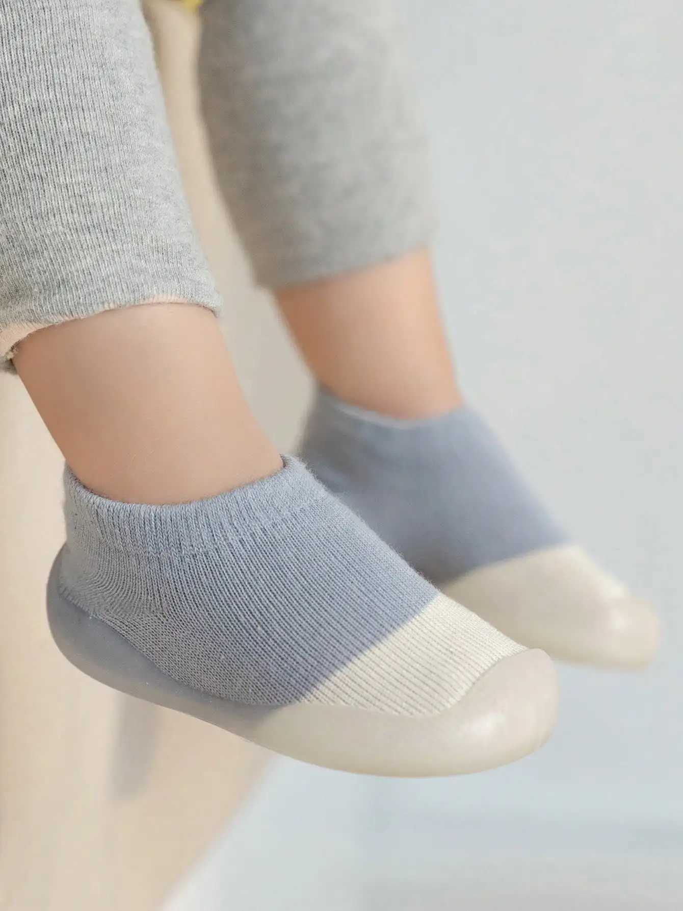Yibubu baby toddler first walk baby boy girl child rubber soft sole floor barefoot casual shoes knitted boots anti slip M240827
