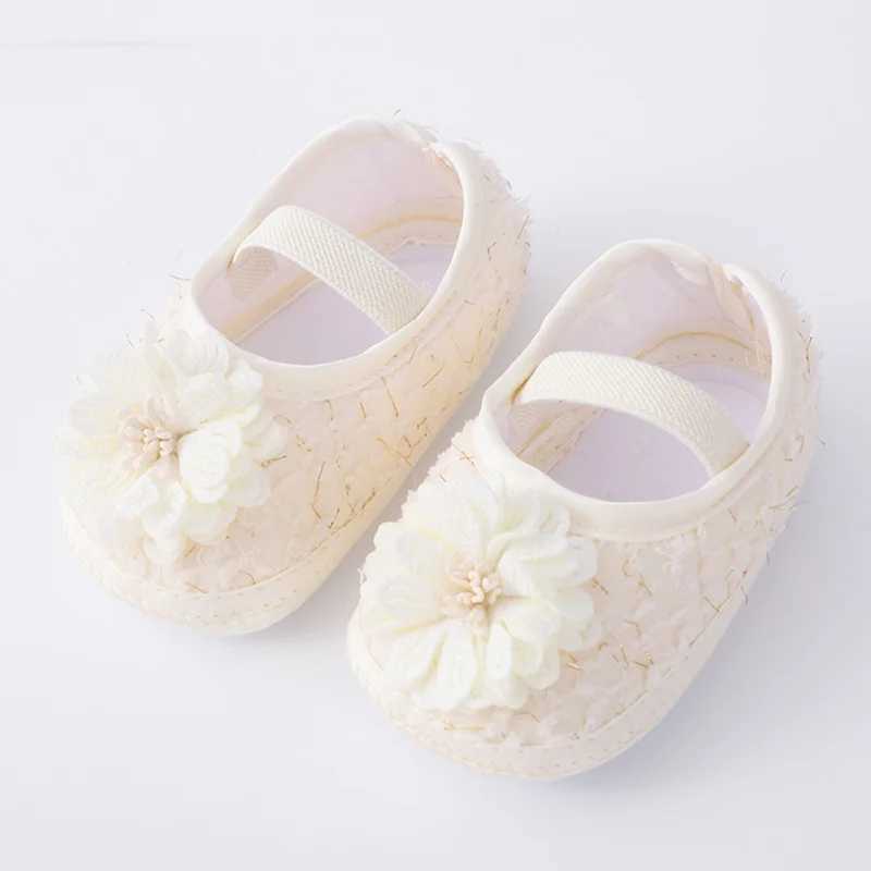 Baby Girl Floral First Walkers for Autumn Sweet Princess Shoes for Learning to Walk Fashionable and Fun Shoes 0-12 Months M240827