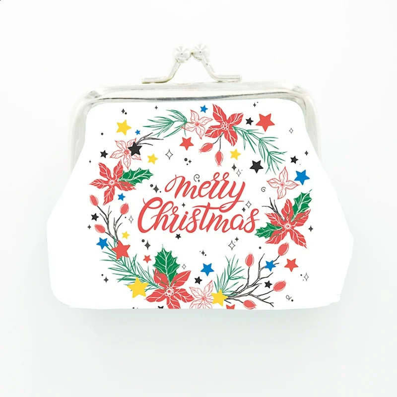 24 piecesbatch of Merry Christmas coin wallets gifts souvenirs keybags mini change daily pockets 240827