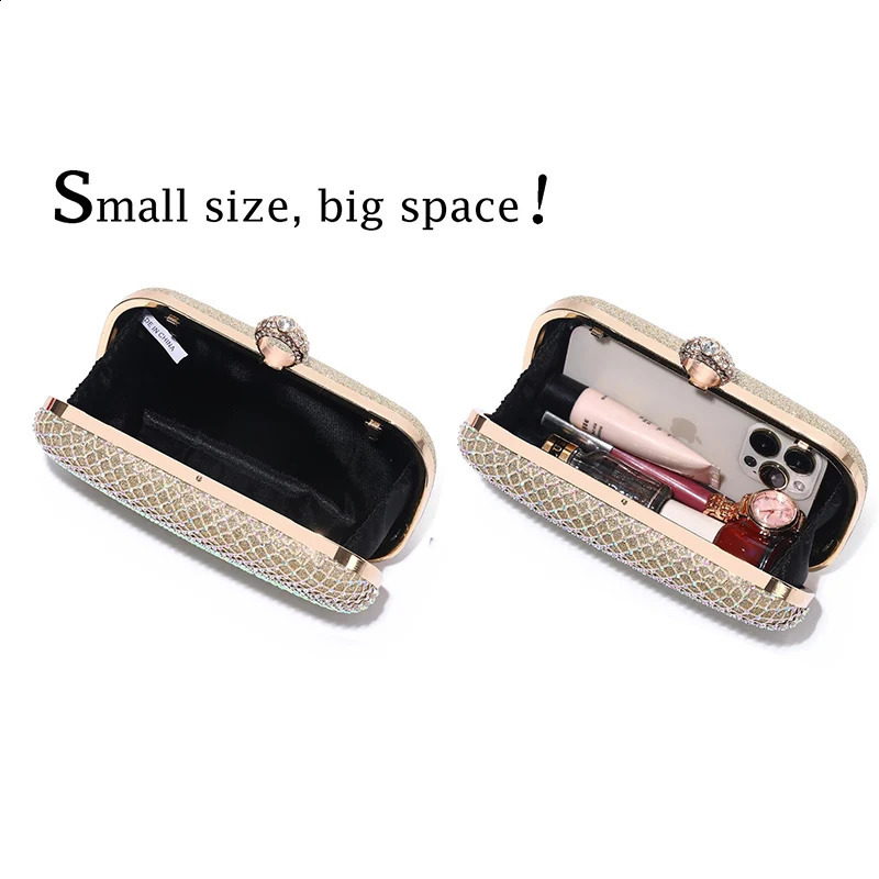 Women Diamonds Clutch Bag Wedding Banquet Exquisite Handbags Chain Shoulder Bags Evening Party Small Purse Sac A Main 240826Z